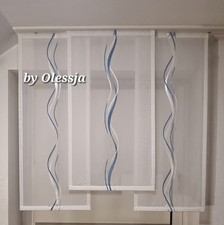 Gardine Flächengardinen Set Modern Küchengardine Flächenvorhänge 