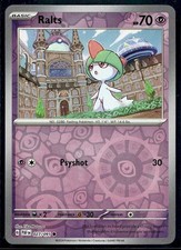 Ralts 027/091 Common Paldean Fates Pokemon Reverse Holo Lightly Played