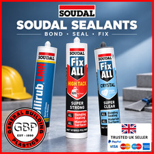 Soudal Silicone Sealant Waterproof Multi Purpose Single - Various Colours Avail.