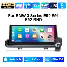 Per BMW Serie 3 E90 E91 E92 E93 RHD iDrive Android 14 Schermo CarPlay 6+64GB GPS