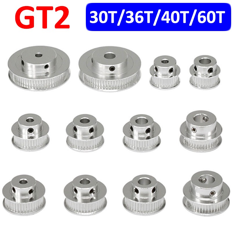 GT2 30/36/40/60T Timing Pulley 5-10mm Bore 6mm Belt Width For 3D Printer Reprap