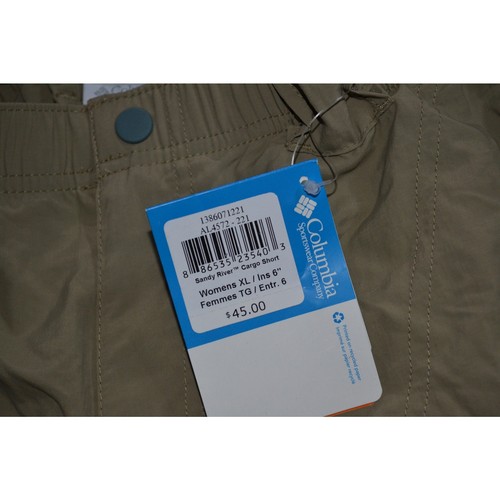 48477 Columbia Pantalones Cortos Carga Pesca Senderismo Camping Mujer Talla XL UPF 30 Tostado NUEVO - Imagen 5 de 8