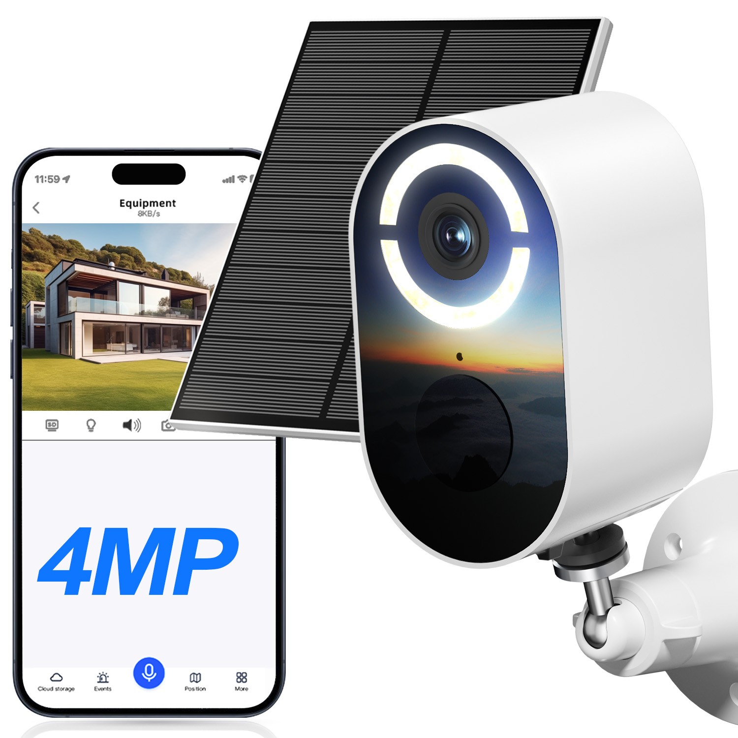 Wireless Outdoor, 2k Battery Powered Wifi Cam