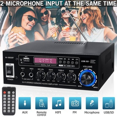 2000W Bluetooth Mini Verstärker HiFi Power Audio Stereo Bass AMP USB MP3 FM Auto
