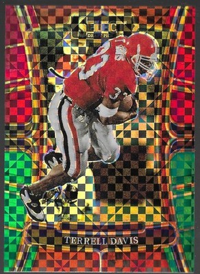 2023 Select Draft Picks - Terrell Davis - Broncos - Red Green Checkered 3/26