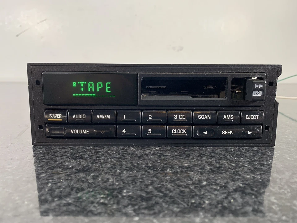 1990-1996 Ford OEM cassette player RADIO Mustang F150 Econoline Contour Ranger - Image 4 of 4
