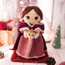 Belle Crochet Doll, Handmade Crochet Amigurumi Doll Gift, Amigurumi Doll