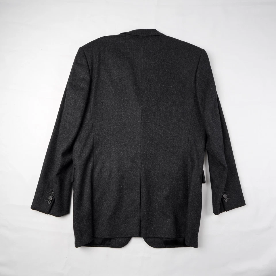 Chaqueta Prada Vintage Para Hombres 52 IT Grande 42 EE. UU. Negro Gris Lana Abrigo Deportivo Blazer Foto 3 de 4