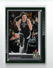 Megan Gustafson 2025 Panini Donruss WNBA GREEN SHIMMER PARALLEL Card #36 ACES