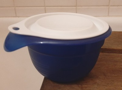 Tupperware 4971 Schüssel 550 ml Blau, Deckel 4972 Combi Mini-Mix Vintage 