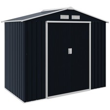 Outsunny Capanno Casetta da Giardino in Lamiera Utensili con Porta Scorrevoli