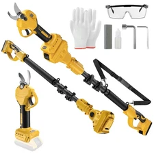 2 IN 1 Electric Pruning Shears Cordless with Pole for Dewalt 20V MAX Battery,...