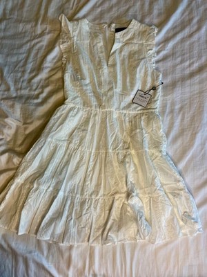 Ivory Eyelet Women's Sundress Laundry by Shelli Segal Sz. 12