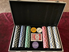 Bicycle Poker Chip Set with Aluminum Carry Case & 2 Decks Playing Cards