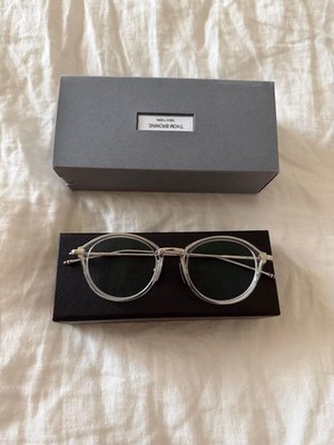 Thom Browne Eyewear Glasses Clear Silver Titanium Frame 49-21-150 Pre-owned