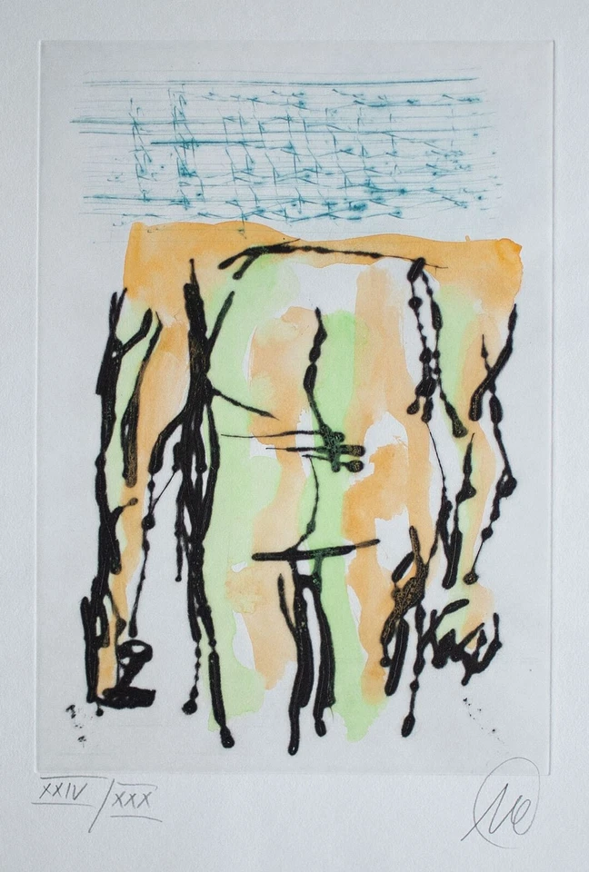 Markus Lüpertz Kunst Regeln geben Neoexpressionismus Farbradierung 2005 24/30 - Bild 2 von 4