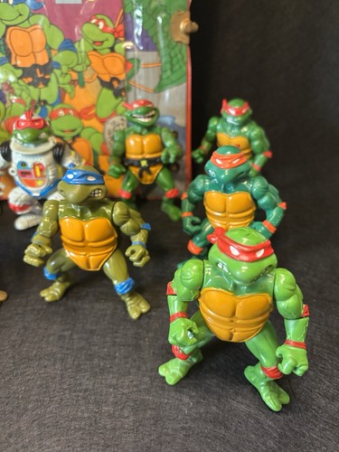 Lotto 11 figurine vintage anni 80 e 90 TMNT DON LEO MIKE RAPH + custodia da collezione - Foto 4 di 14