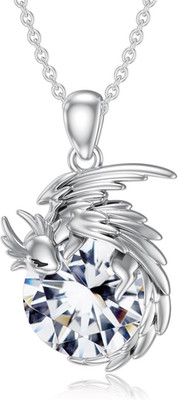 Sterling Silber Drachen Halskette mit Geburtsstein Anhänger - perfektes Geschenk für sie