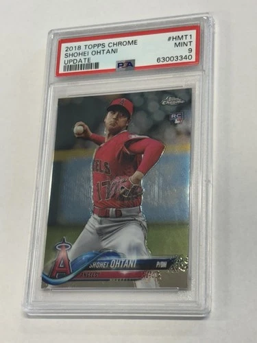 PSA 9 2018 TOPPS CHROME UPDATE #HMT1 SHOHEI OHTANI ROOKIE RC