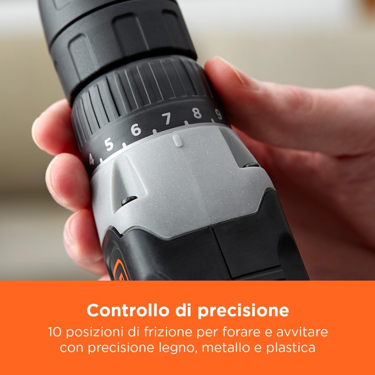 Trapano avvitatore a batteria 18 V con 10 posizioni foto 2