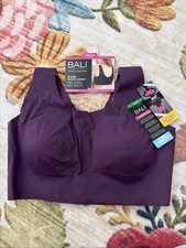 Bali Comfort Revolution EasyLite Wireless Bra Large NWT Purple DF3491