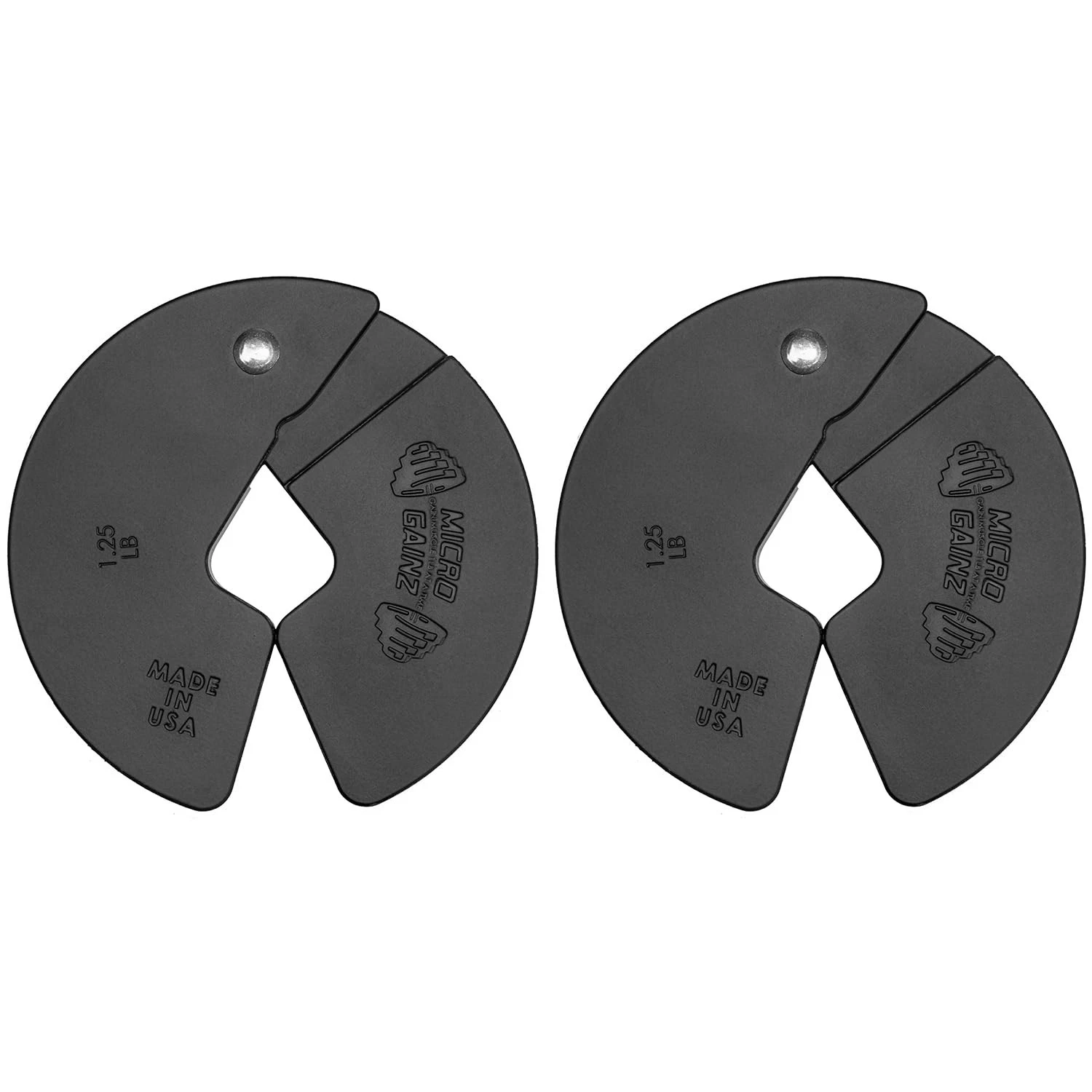 Micro Gainz 1.25lb Fractional Dumbbell Weight Plates 2pc Micro Loading Set USA