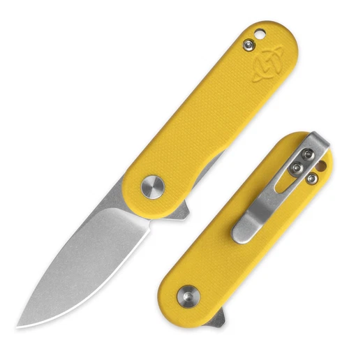 G048 Mini Folding Knife 1.93" D2 Blade White G10 Handle, Small Folding Knife ...