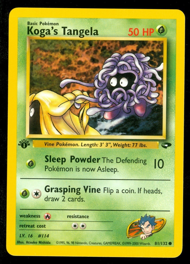 Pokemon KOGA'S TANGELA 81/132 - 1st Edition Gym Challenge - NEAR MINT/MINT