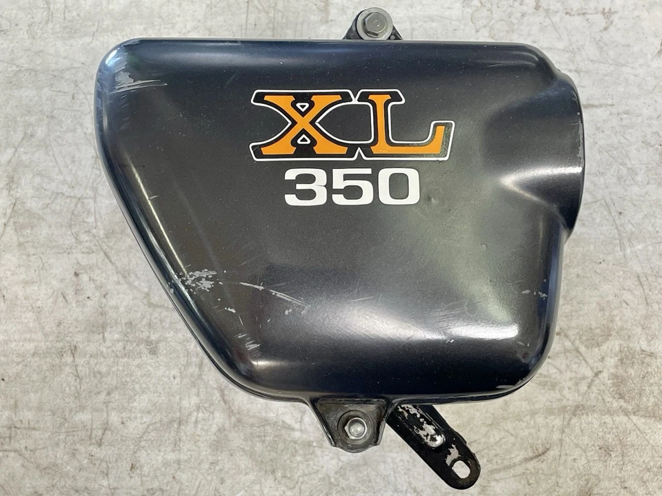 1974 Honda XL350 caixa de ar completa filtro carcaça tampa lateral dutos caixa de ar OEM - Imagem 2 de 4