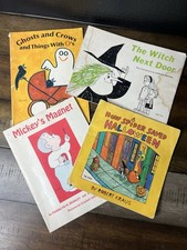 Halloween Book Lot Of 4 Kids Children Stories Witch Next Door Spider Ghost Crows