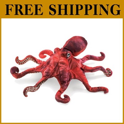 Vibrant Octopus Puppet with Suction Cups=`