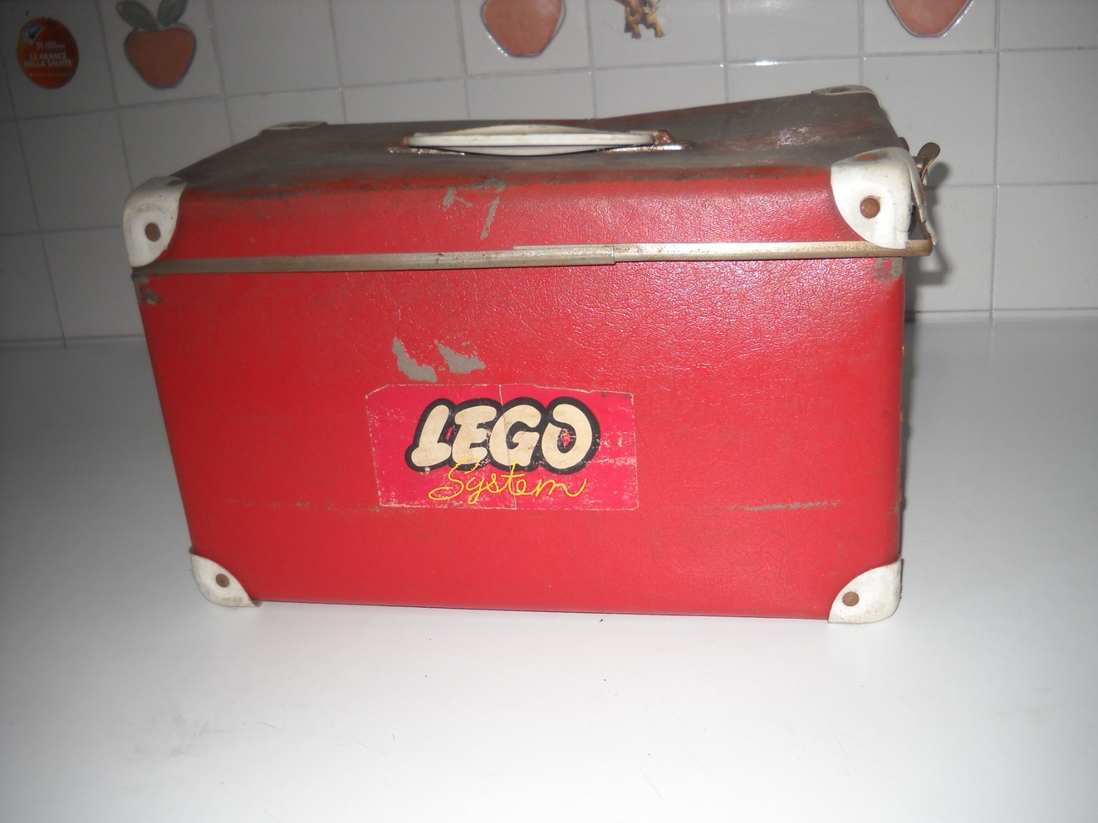 VALIGETTA LEGO SYSTEM - VINTAGE - ANNI 60 - ROSSA - VUOTA