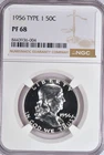 1956 Type 1 Franklin Half Dollar Proof NGC PF 68 PR Gem Silver Coin 50C