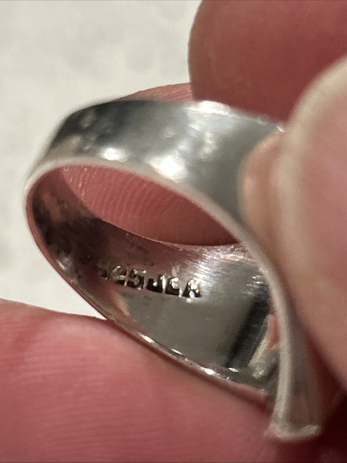 Sterling Silver Solid  Ribbed Band Statement Ring… - image 6