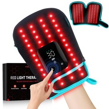 Red Light Therapy Gloves 100 LEDs Dual Wavelength 660nm  850nm - Hand  Wrist