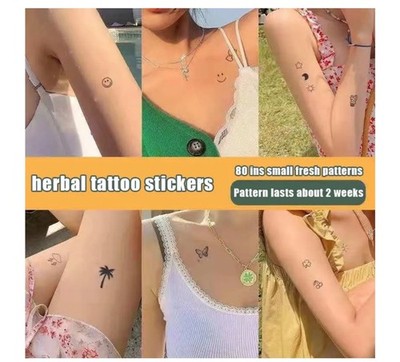 Temporary Tattoo Stickers Semi Permanent Waterproof Mini Fake Tattoos 80 Designs