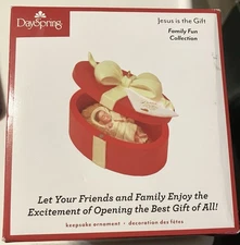Vintage Dayspring Christmas Ornament “Jesus Is The Gift” Baby Jesus Rare