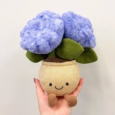 Jellycat Amuseables Hydrangea Plush Toy flower pot with Dust Bag