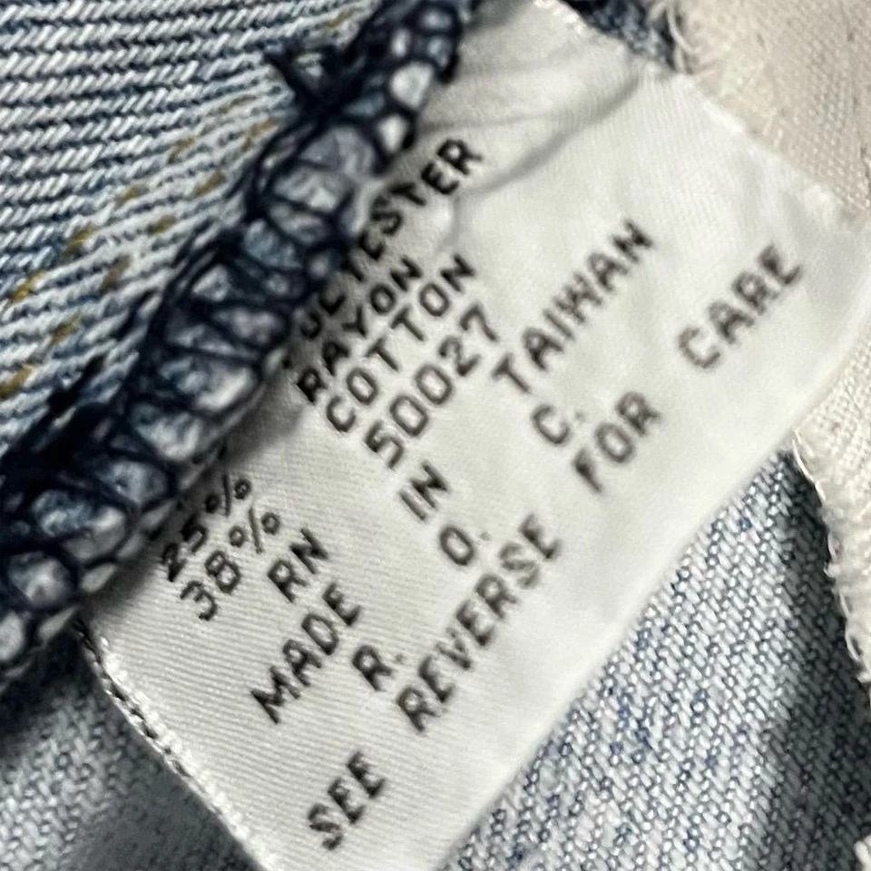 Pantalones Cortos De Colección Bill Blass Para Mujer 12 Tiro Alto Lavado Ácido Denim Mamá Pantalones Cortos Años 90 Y2K Foto 4 de 4