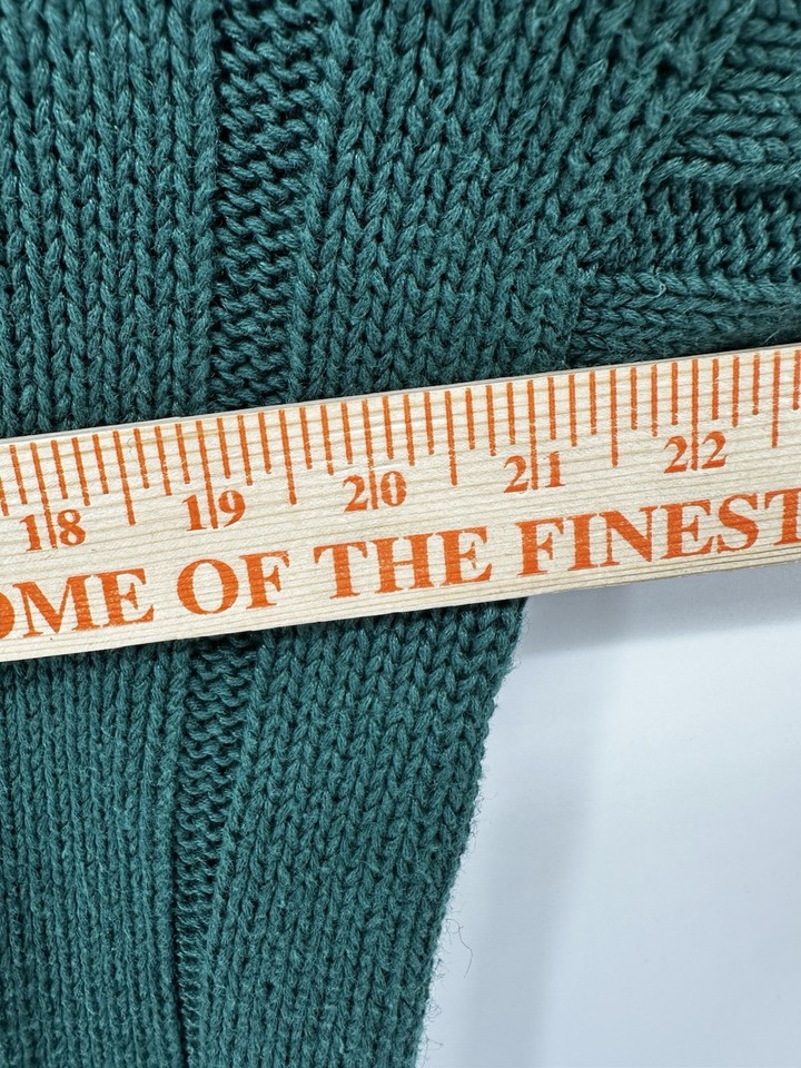 VTG Gap Cable Knit Mens Green Sweater Sz L Chunky Preppy Ribbed ...