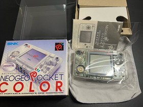 Neogeo Pocket Color NGPC Slim Crystal Clear Complete In Box CIB US Seller
