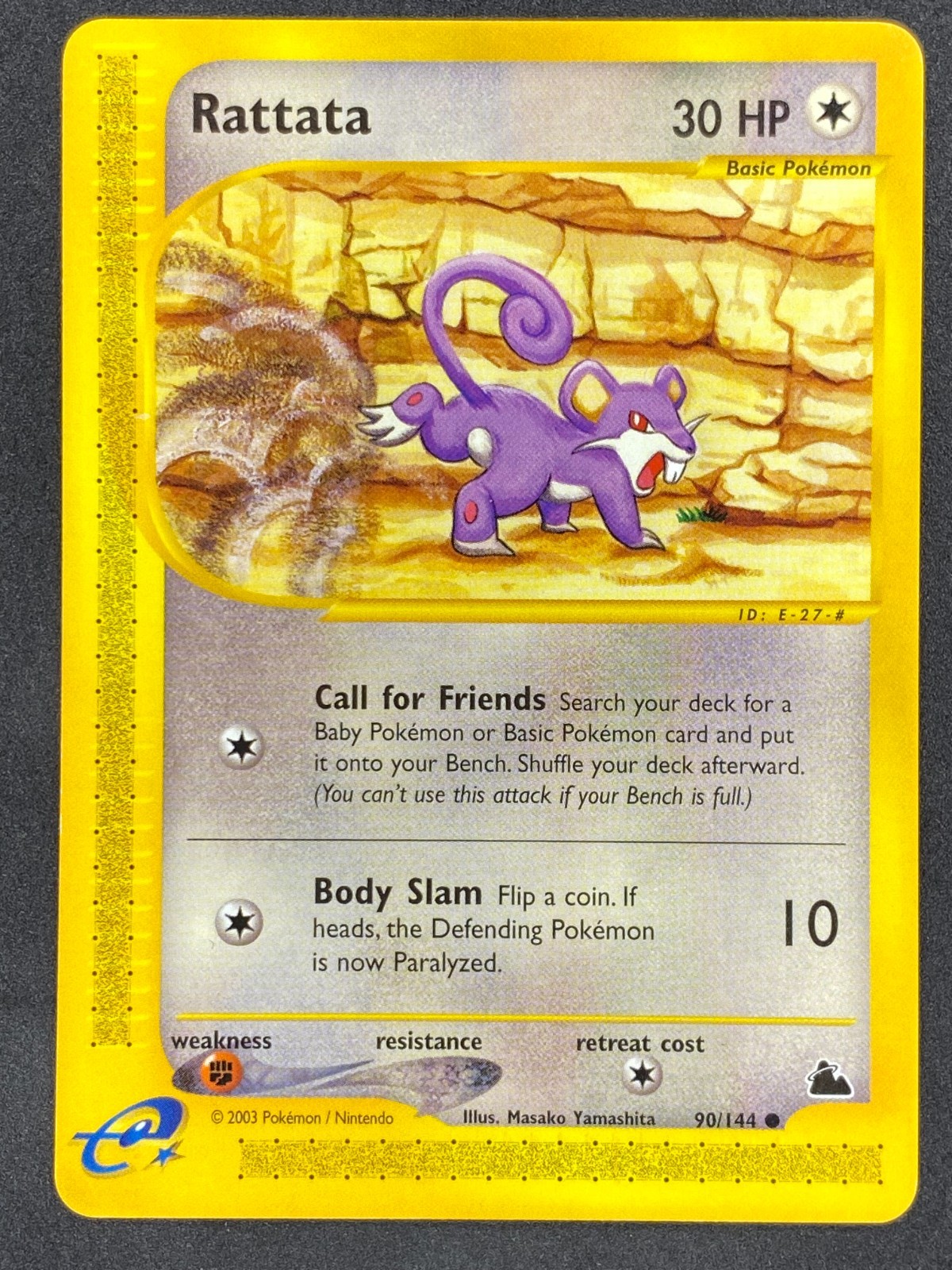 Pokémon Rattata 90/144 SK Skyridge NM