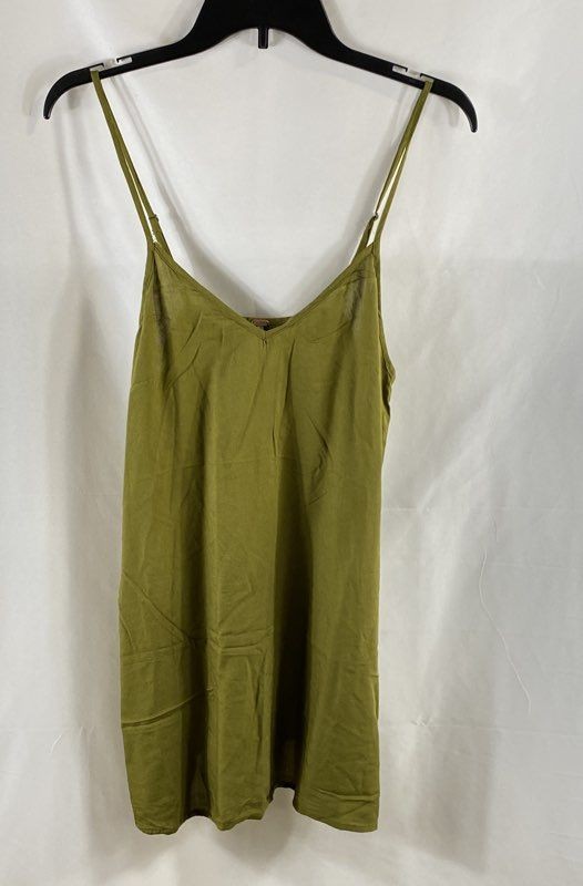 Free People Women's Green Viscose Adjustable Spaghetti Strap Tank Top Sz XS