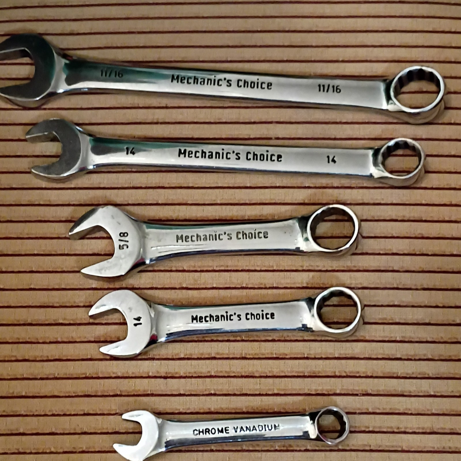 Mechanical Tools -wrenches Sizes 14, 11/16,5/8,14,10