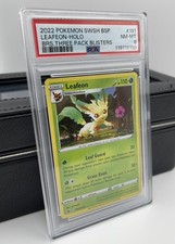 LEAFEON Black Star Promo SWSH Brilliant Stars Blister PSA 8 2022 Holo 🍃 Pokemon