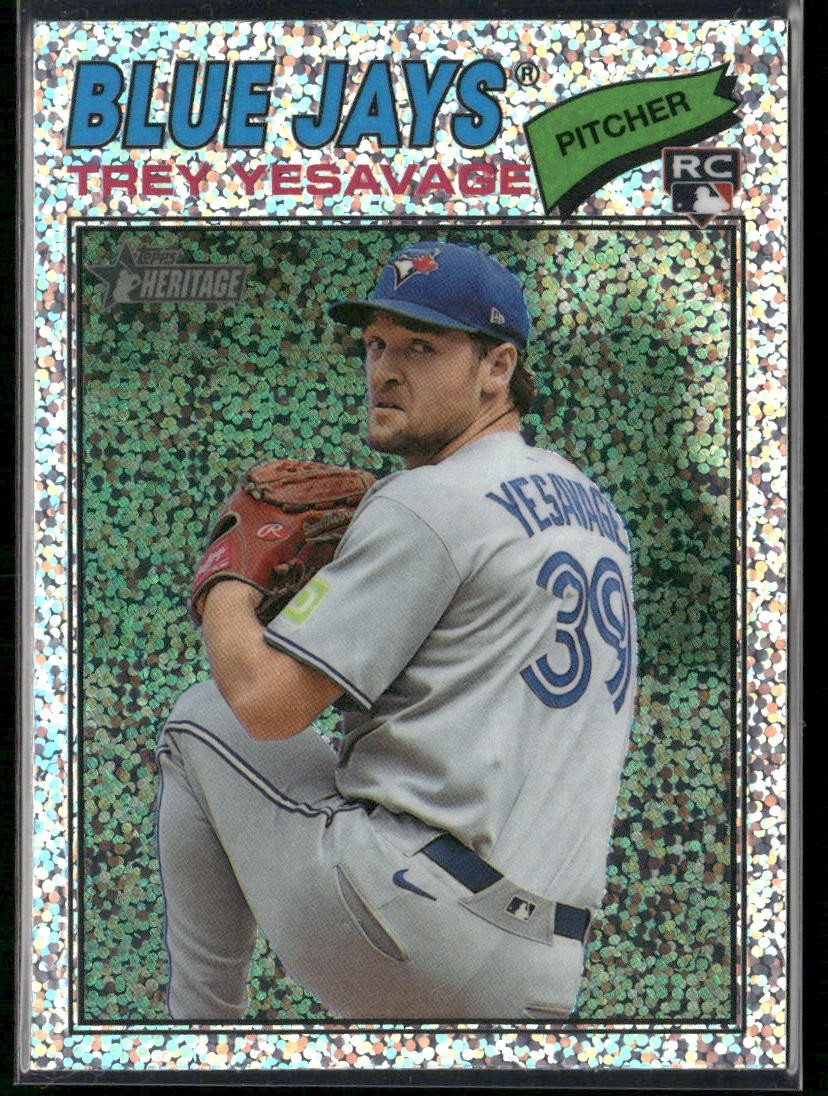 2026 Topps Heritage - Trey Yesavage #245 Chrome Silver Sparkle Refractor (RC)
