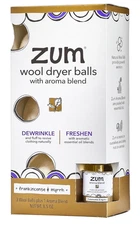 Zum Wool Laundry Balls for The Dryer with Essential Oil Spray - Frankincense & M