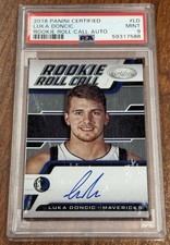 2018 PANINI CERTIFIED ROOKIE ROLL CALL AUTO #LD LUKA DONCIC RC PSA 9 MINT LAKERS