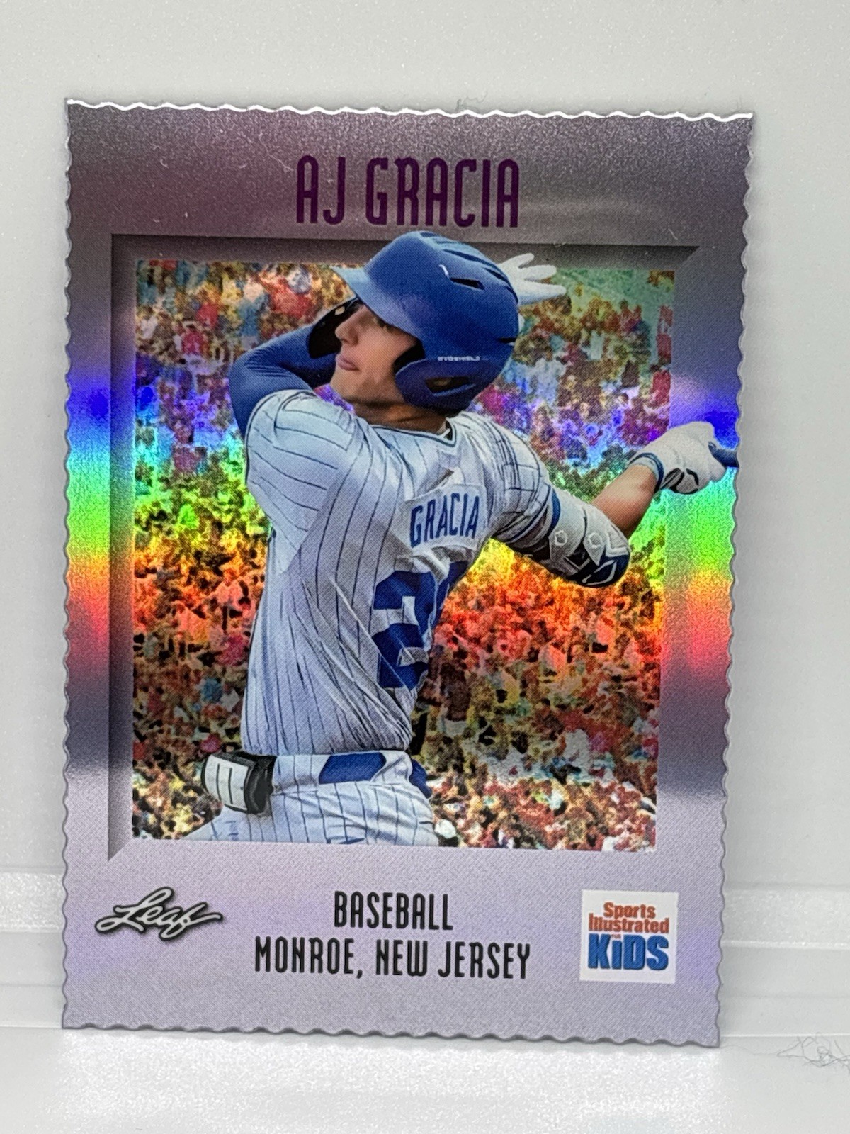 2025 Leaf Sports Illustrated SI for Kids AJ Gracia #/61 Prospect RC
