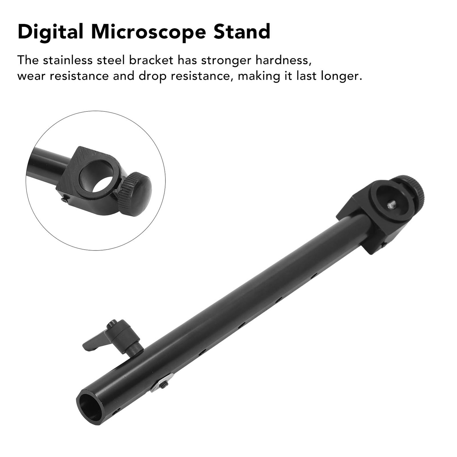 Microscope Stand Stainless Steel Stable Desktop Support Bracket For Experiment♫